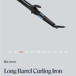 Bio ionic long barrel curling iron 1.25 in